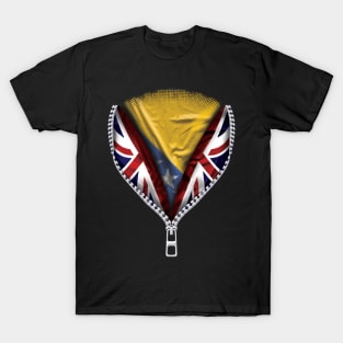 Bosnian Herzegovinian Flag  Bosnia & Herzegovina Flag zipped British Flag - Gift for Bosnian Herzegovinian From Bosnia And Herzegovina T-Shirt